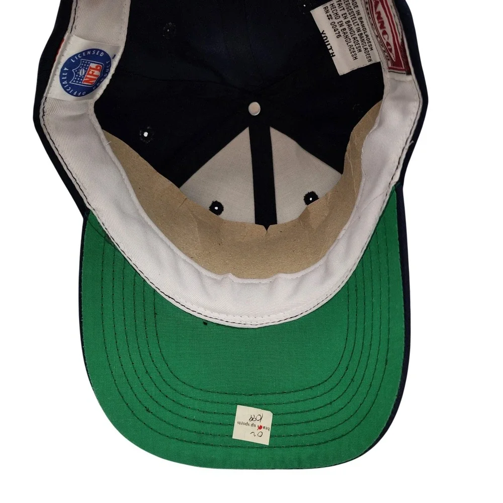 Annco Denver Broncos Youth Snapback Hat Navy Blue NFL Football Green Underbrim